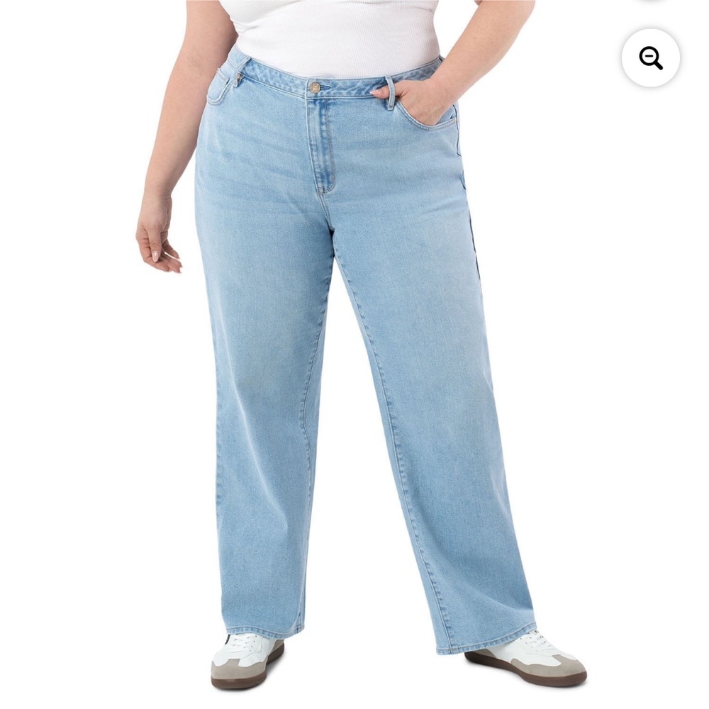 Seven7 Women's High Rise Fitted Waist Loose Fit 5 Pocket Straight Jean 22W - Picture 4 of 9
